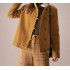 The Yellow Stand Collar Button Teddy Jacket